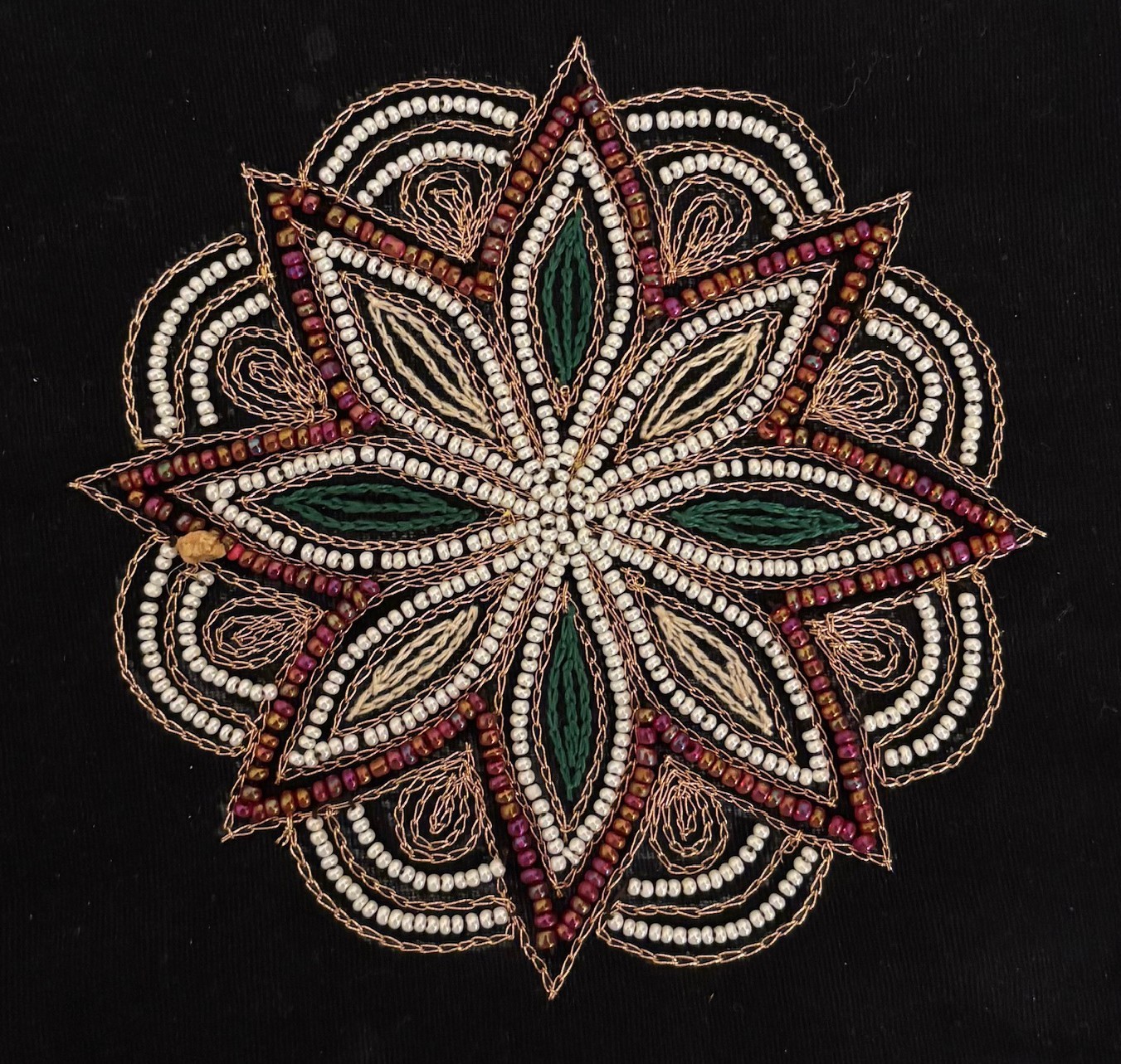 Kolam Embroidery Artwork Handmade Indian Irula Tribe Decor Purse Handicraft