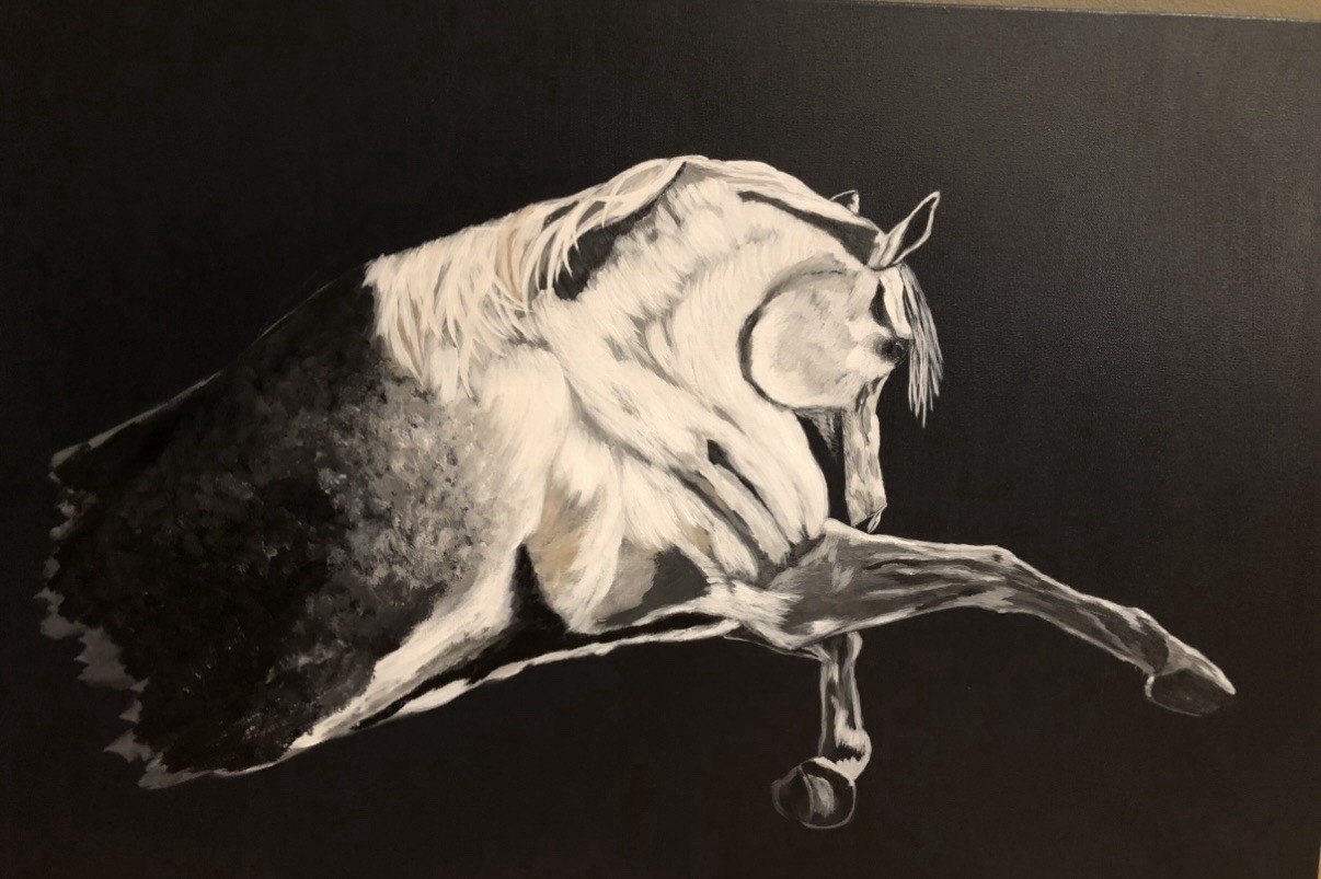 Horse-original Painting Canvas By Arkansas Artist Leah j Smith