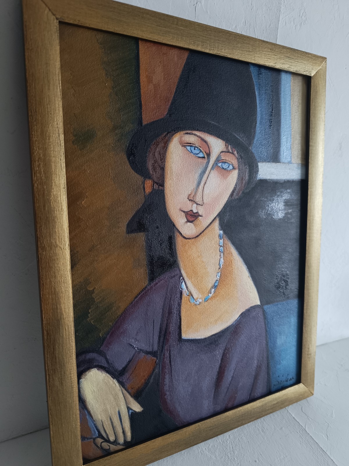 Jeanne Hebuterne Modigliani reproduction handmade oil painting 11.8×15.7 in