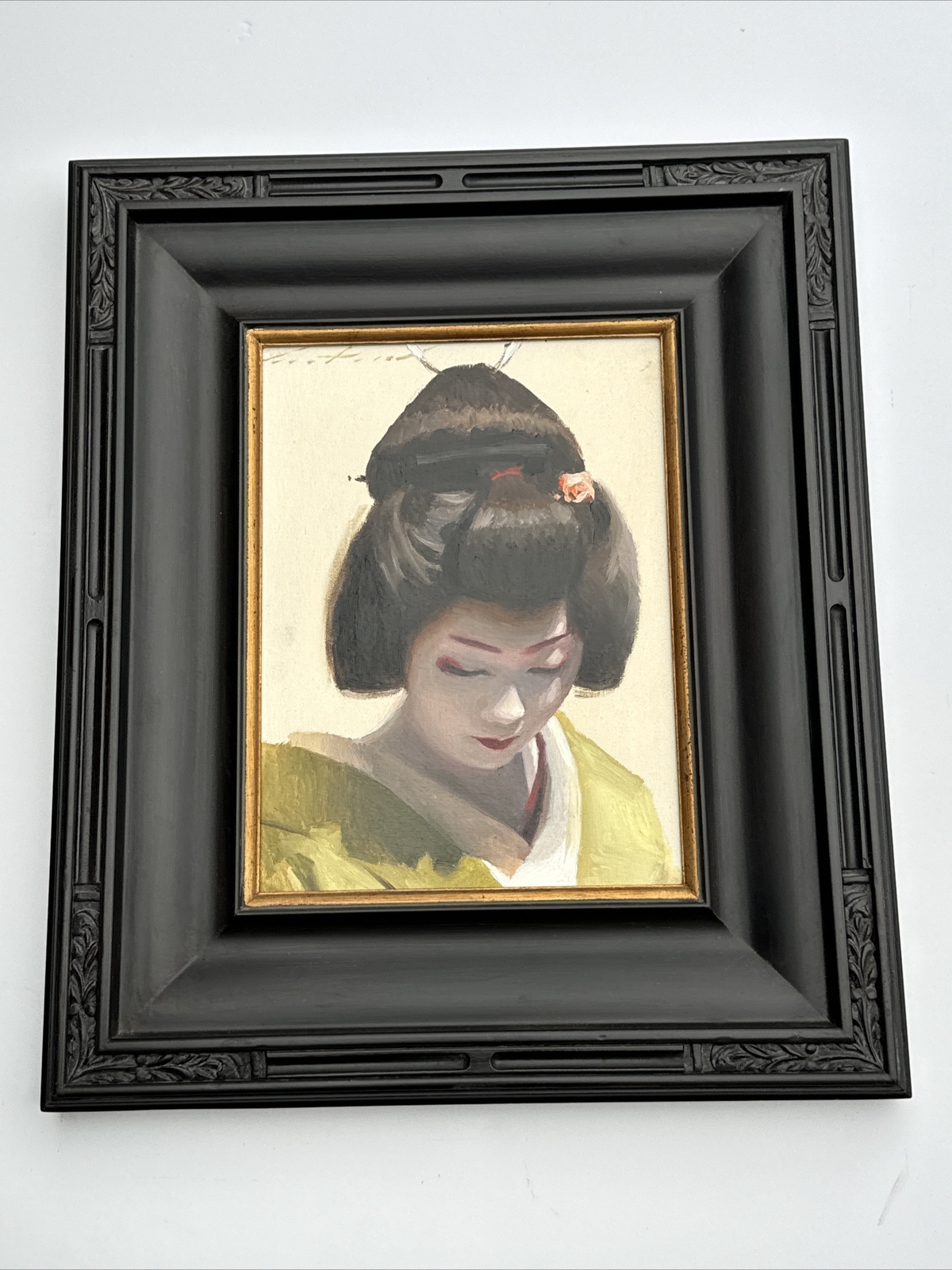 PHIL COUTURE PAINTING PORTRAIT LISTED FAMOUS JAPANESE WOMAN PRETTY FEMALE MODEL