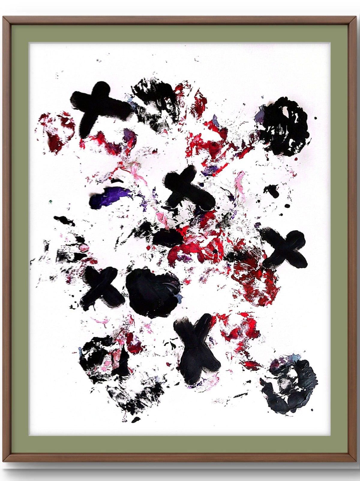 Bigfoot Droppings Map8 Modern Wall Art Original Signed 11×14 Acrylic Paper BACH