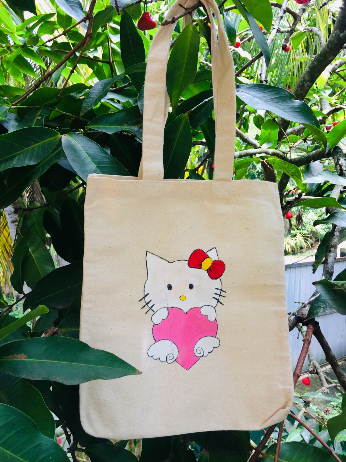 Tote bag Hand-painted beautiful Cotton Eco-Friendly free shipping