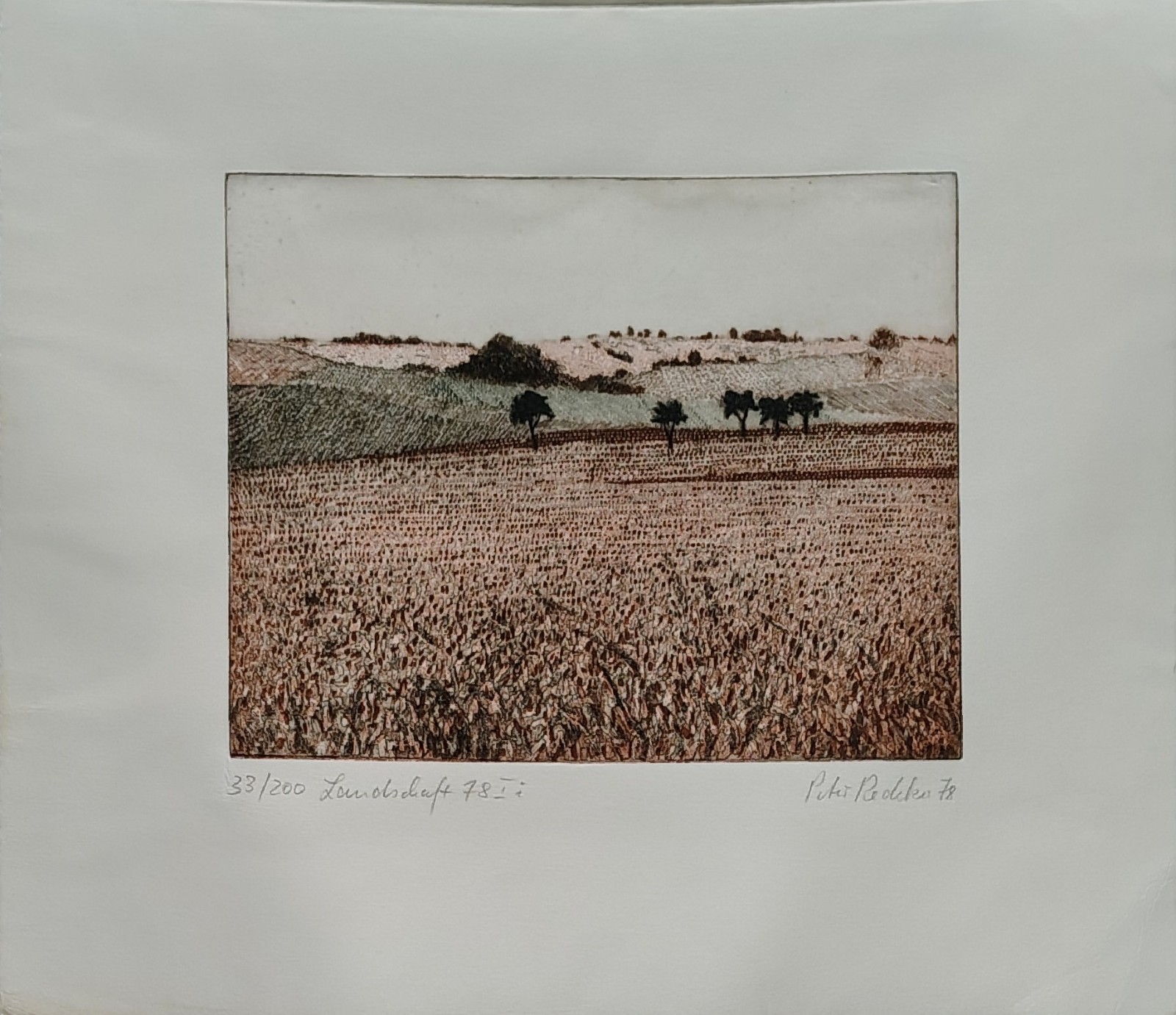 Peter Redeker Color Etching 1978 Signed And Numbered Art