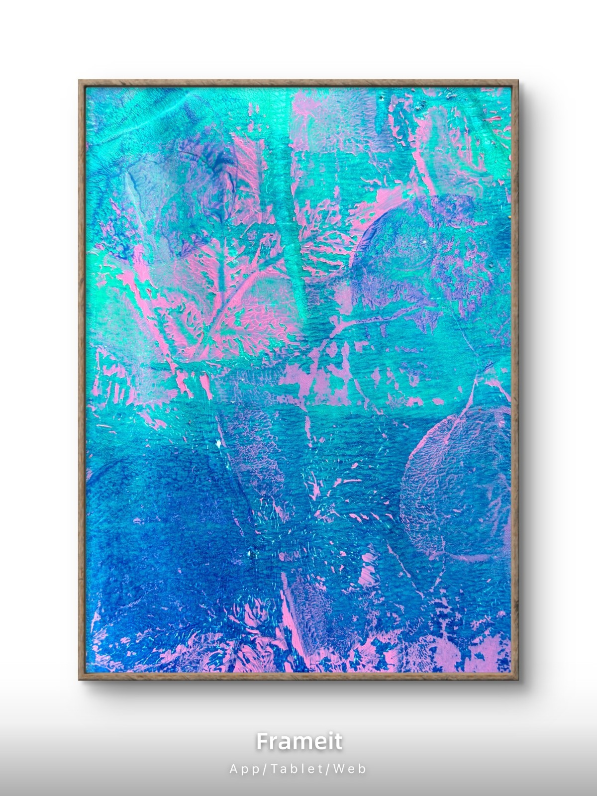 Original Magenta Blue’s Painting by Alannah Dyer- Art 5×7 in. Pink Blue Vibrant