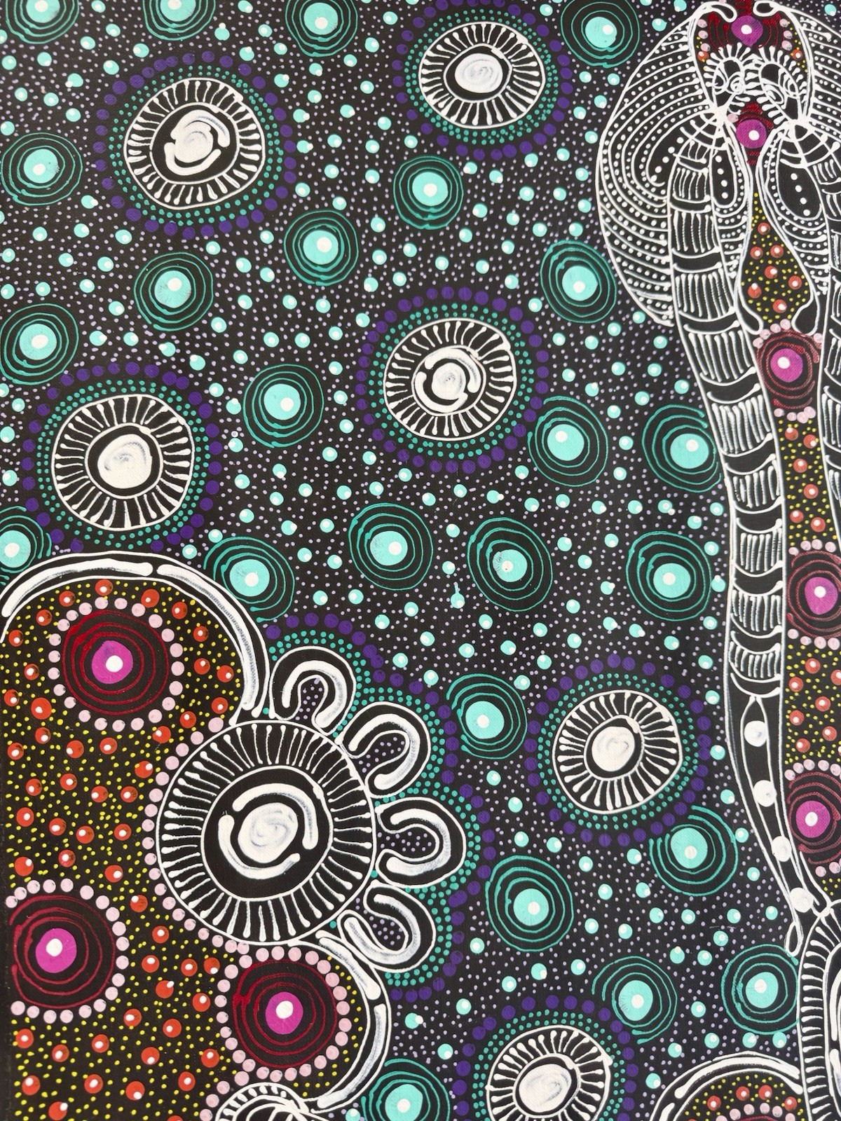 Colleen Bird Wallace NUNGURRAYI. Authentic Aboriginal Art. 100% Original.