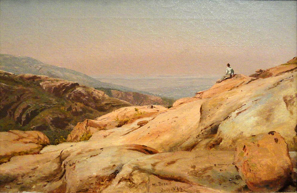 ｏｉｌ　ｐａｉｎｔｉｎｇ Mount Desert Island Maine by Jervis McEntee wonderful landscape art