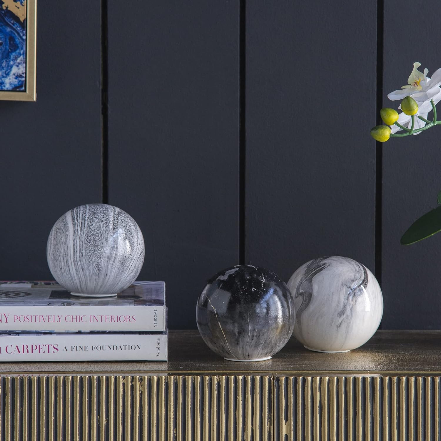 A&B Home Decorative Balls – Decorative Orbs for Bowls Vases Table Centerpiece De