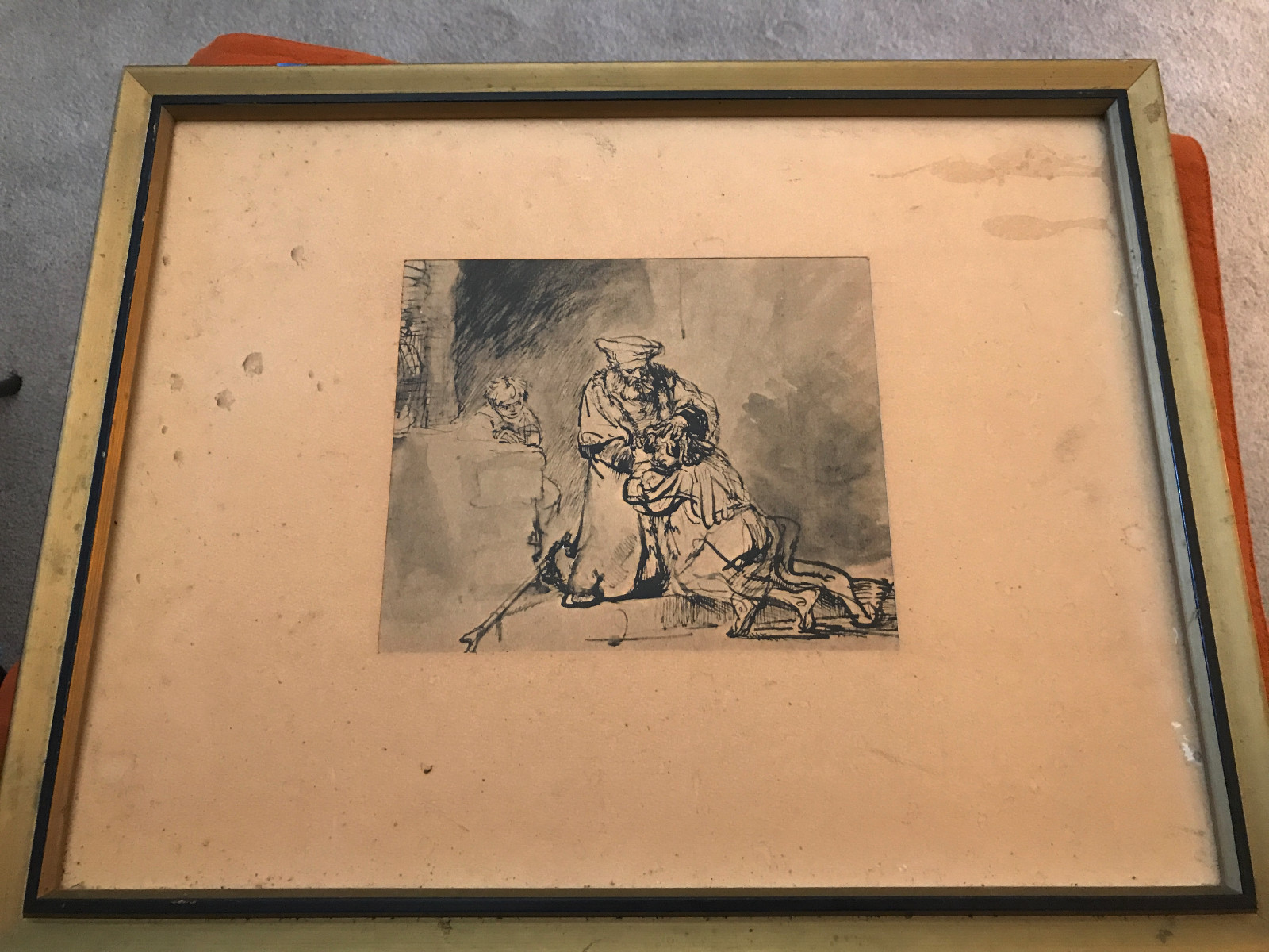 Ray Witt Picture Co. Vintage Print 19-1/2″ x 15-1/2″ Framed Black/White (NF)