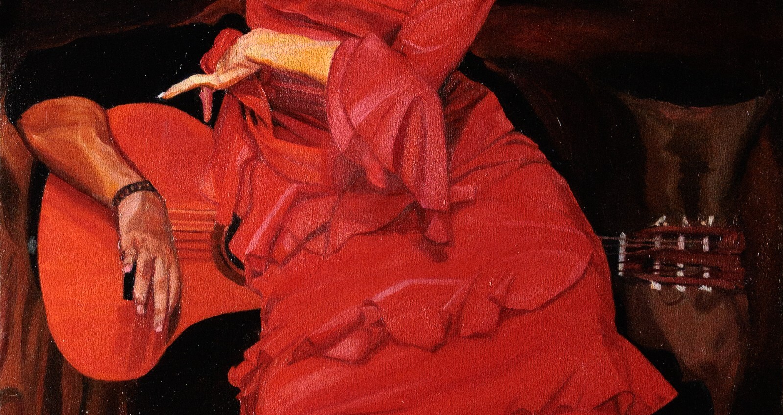 «Flamenco Reverie: A Captivating Masterwork Oil Painting by John Nazal»