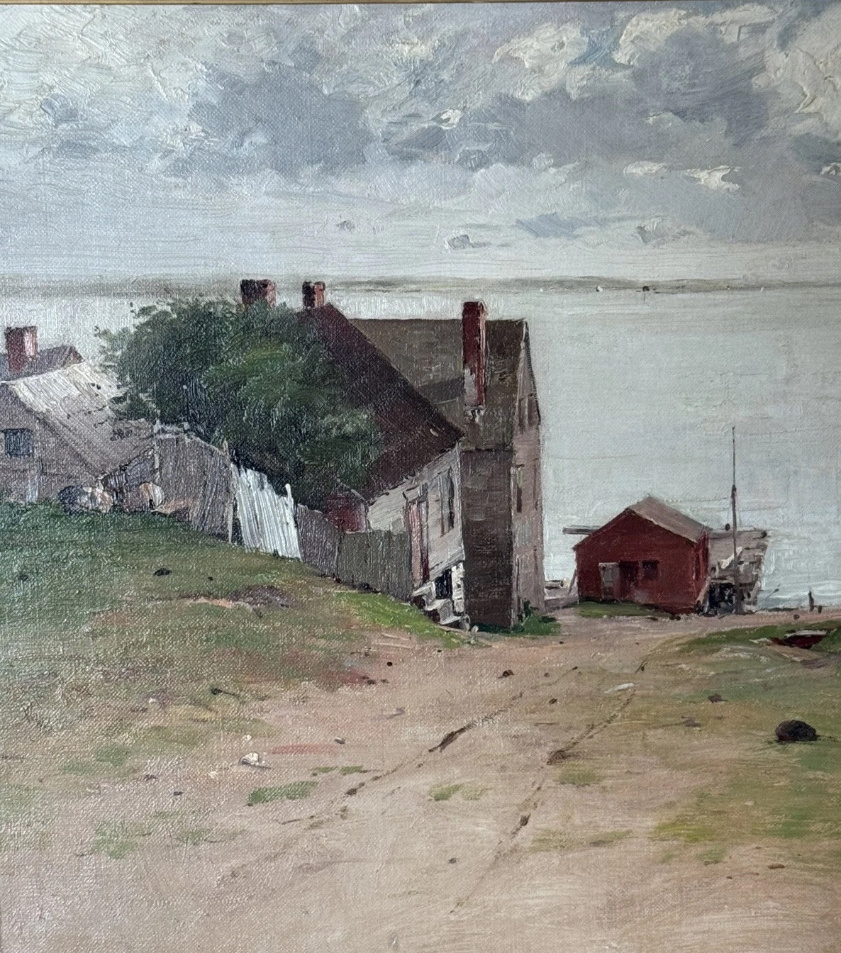 Charles E. L. Green American Massachusetts Boston Coastal Fishing Village