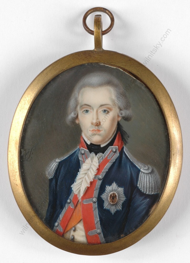 «Prince Wilhelm Georg Friedrich of Orange-Nassau» important miniature, c1790 (m)