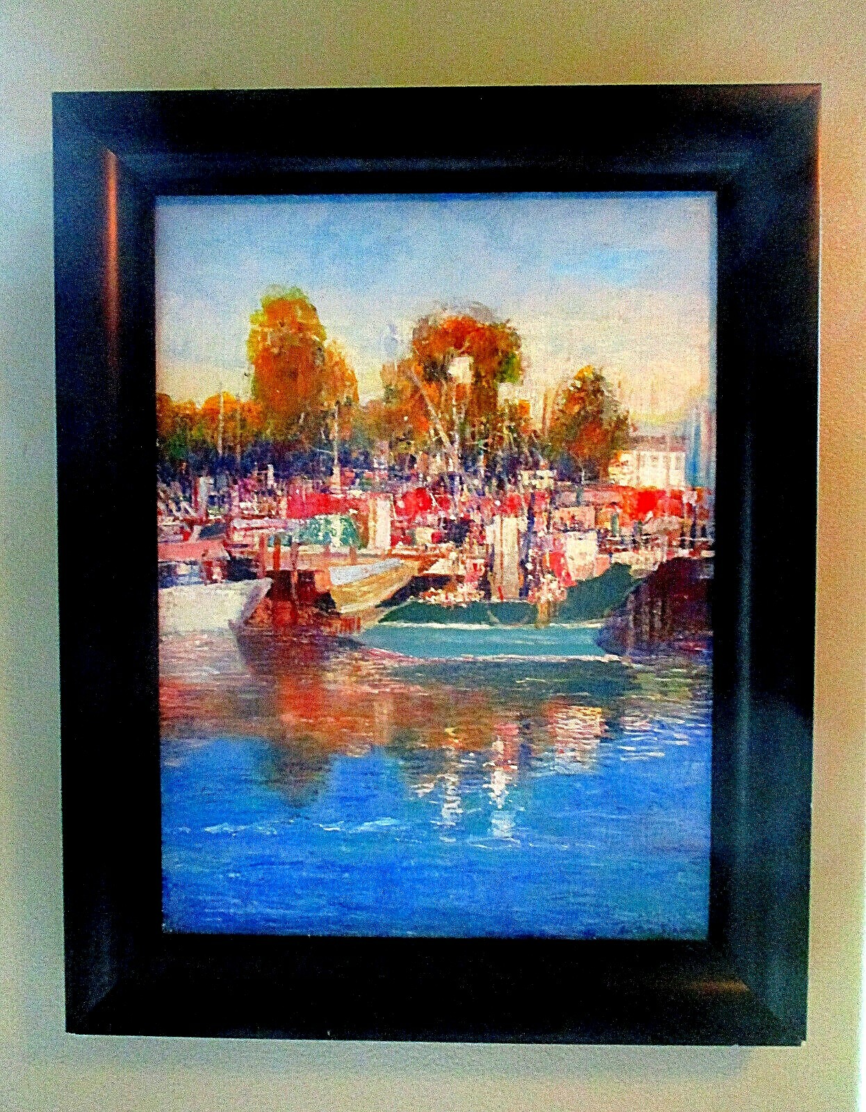 FRAMED OIL PAINTING OF SAN PEDRO CA BY ANTON SIPOS – LISTED ARTIST
