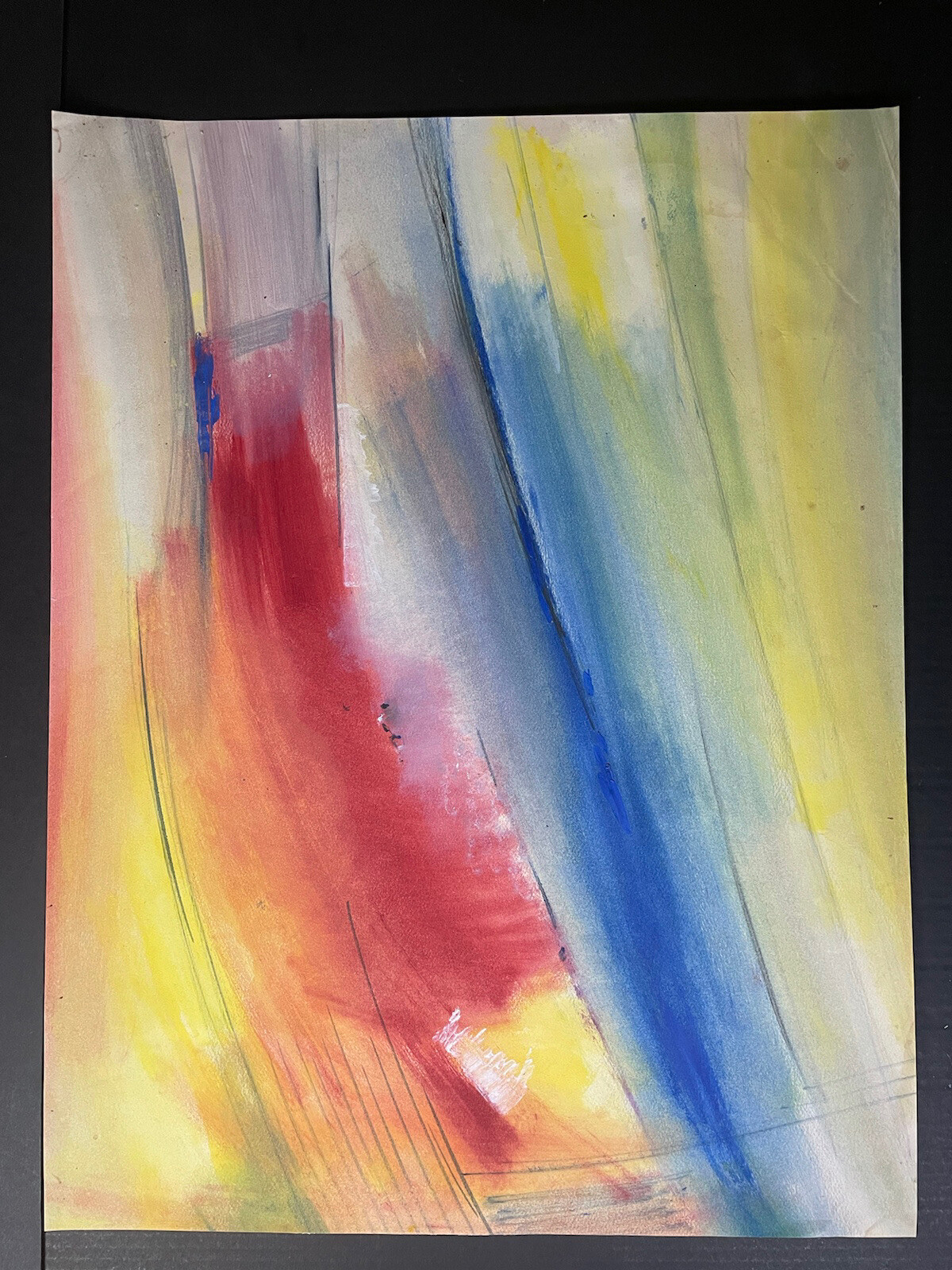 Painting by unknown author. No signature. Abstract. Cuban Art
