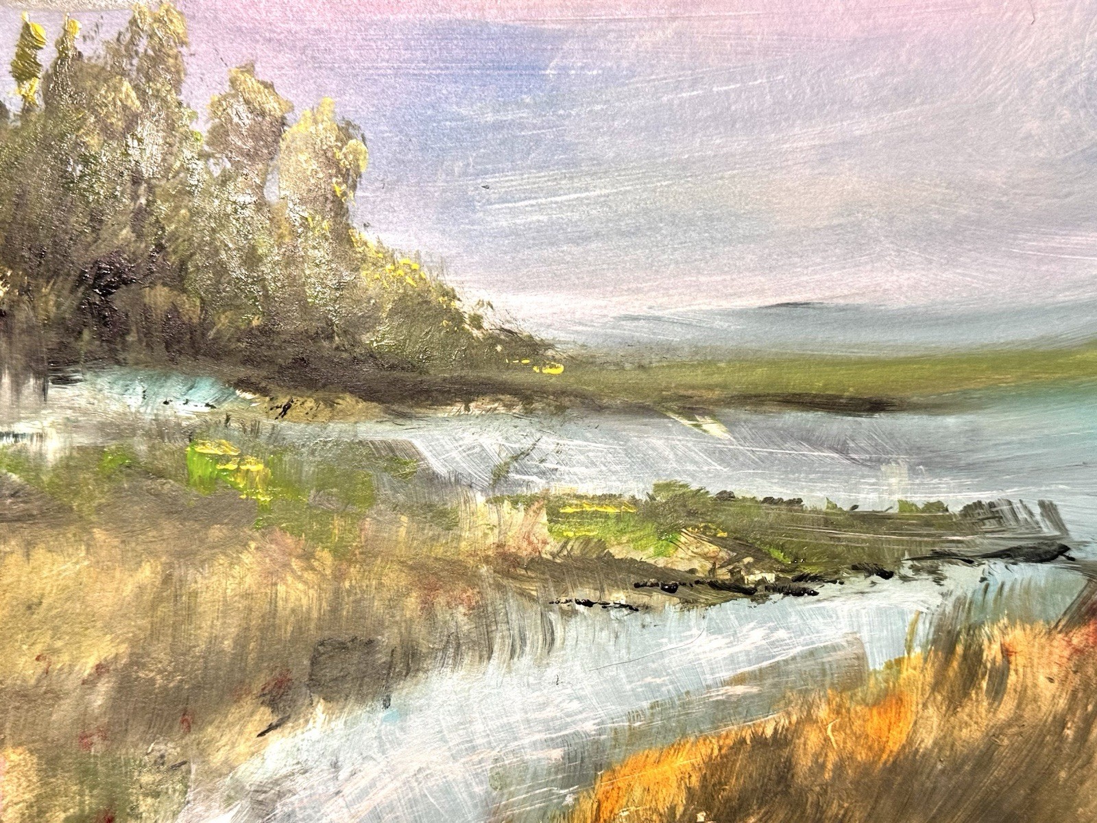 SAMATOWIC Original Landscape Expressionism 9X12 Abstract Paper Signed Art 15