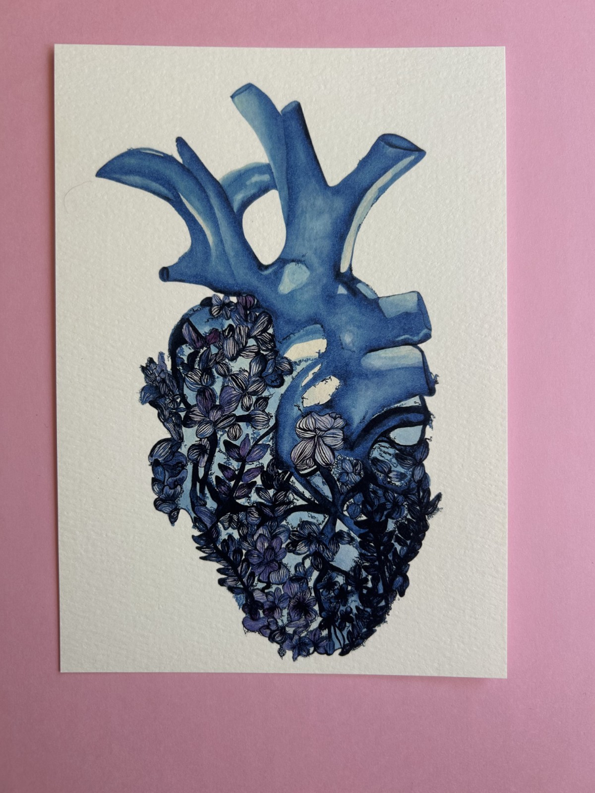 Art Print Sawyer Crane 5 x 7 Bluebonnet Heart Texas Deep in the Heart Watercolor