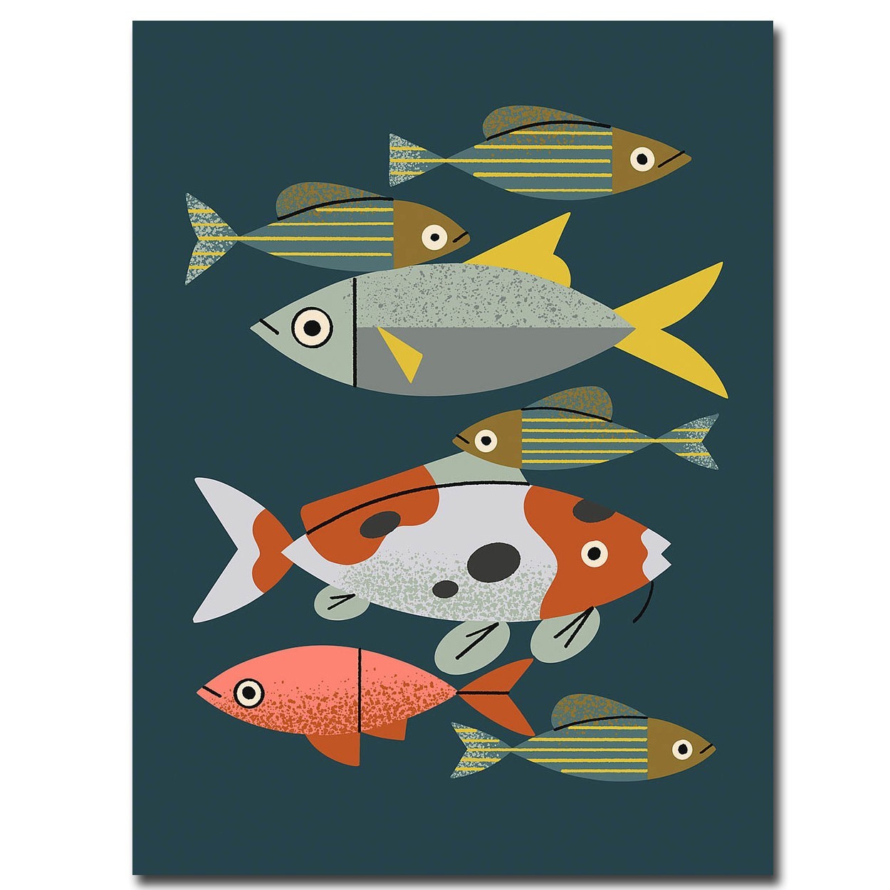 Pond Fishes by Renea Thull Gallery-Wrapped Canvas Giclee Art (16 in x 12 in)