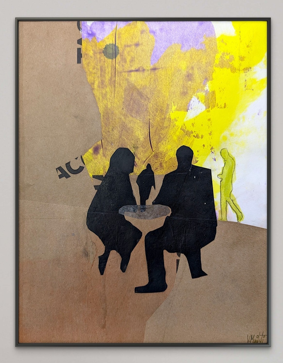 Original Acrylic & Collage on 11×14 inch Art Paper. ‘The Cafe’