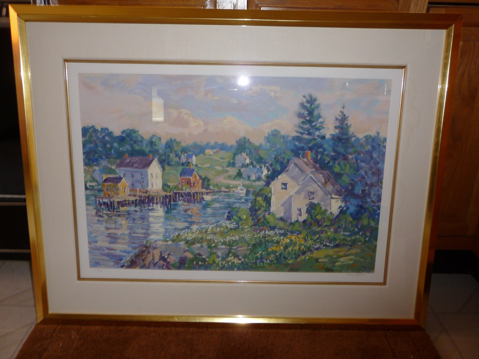 HAND SIGNED & NUMBERED BILL SCHMIDT «EVERGREEN LANDING» SERIGRAPH COA EXCELLENT!