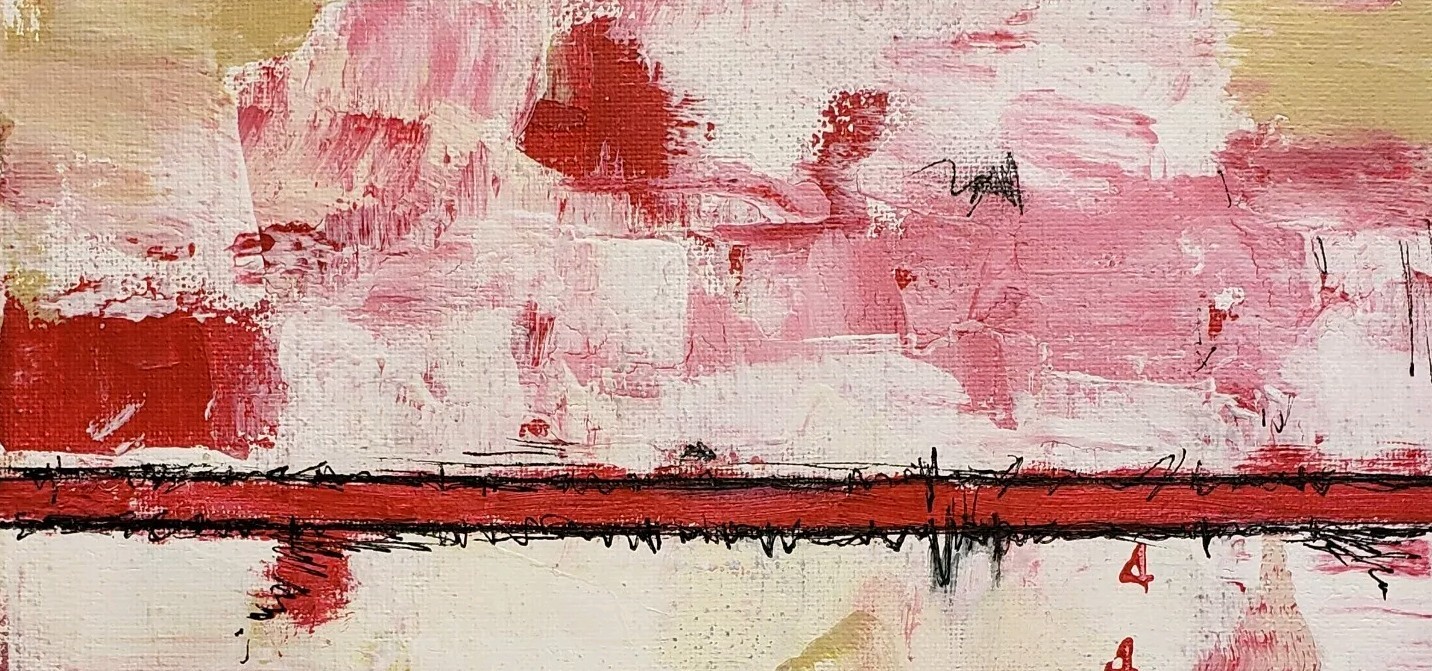 No.645 Original Abstract Modern Minimal Texture Painting By K.A.Davis