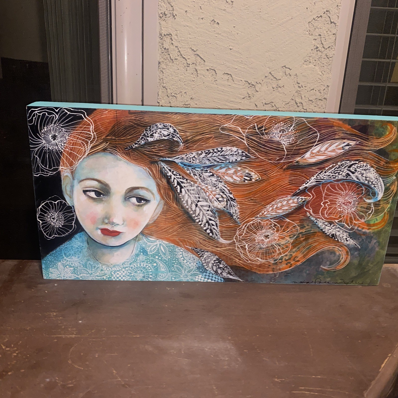 Maria Pace-Wynters Original Painting “Feathers On The Wind” 10×20”