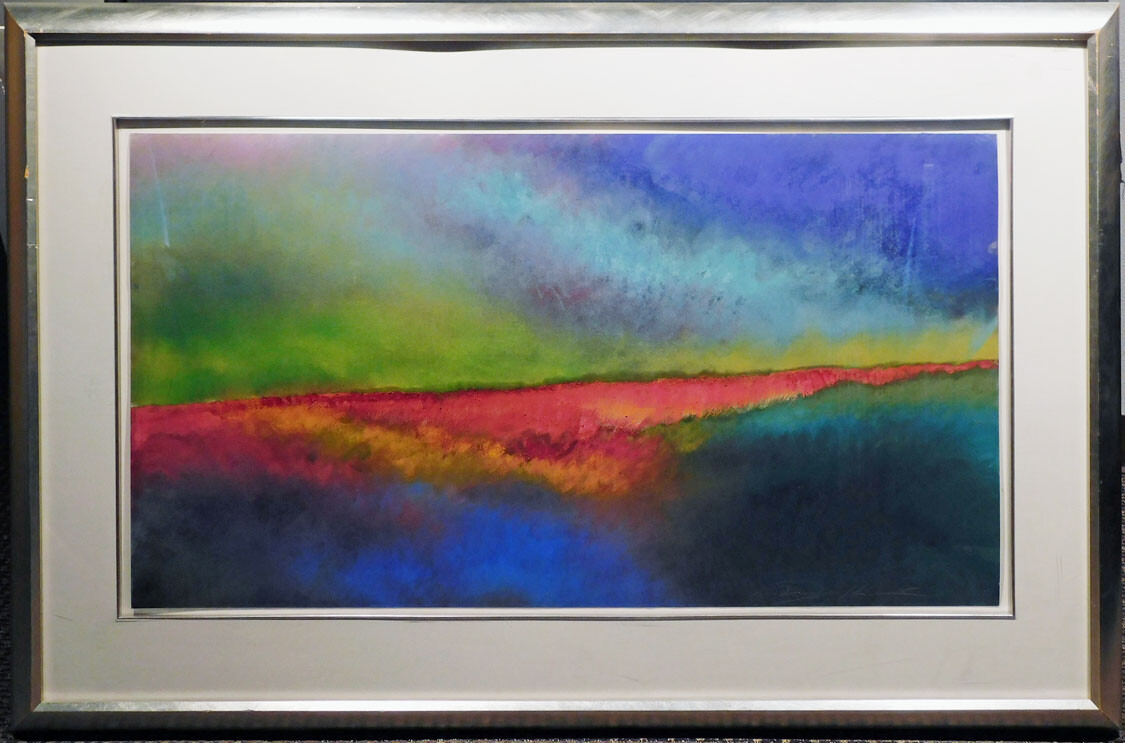 Mark Dickson UNTITLED Mix Media,Pastel and Watercolor Abstract Hand Signed