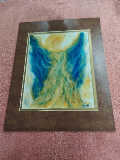 Lori Daniel Falk ANGEL OF MUSICAL INSPIRATION Print With Matting. 8×10