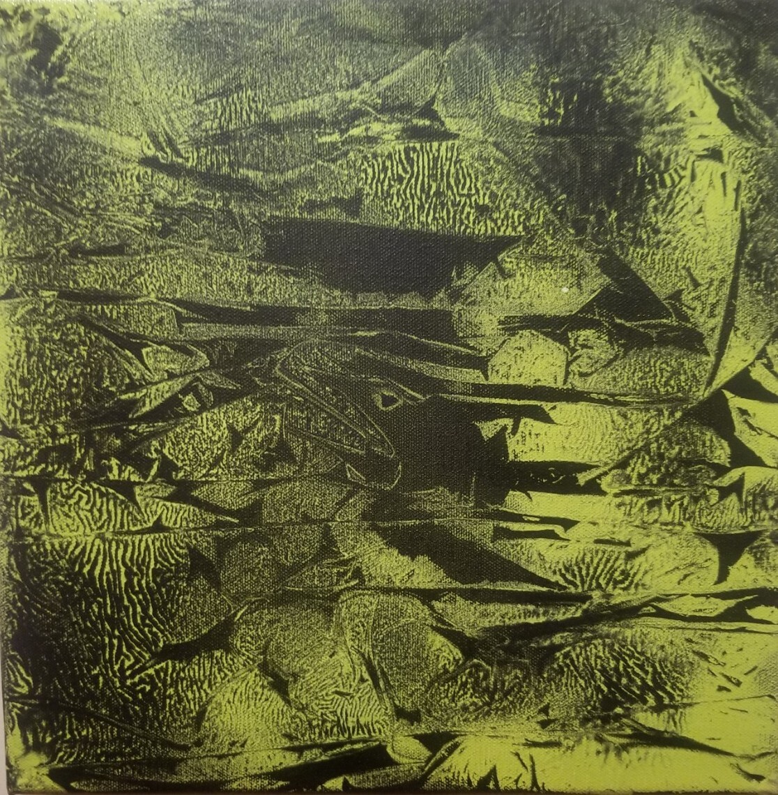 Original artwork by artist, acrylic and spray paint on 12×12 stretched canvas