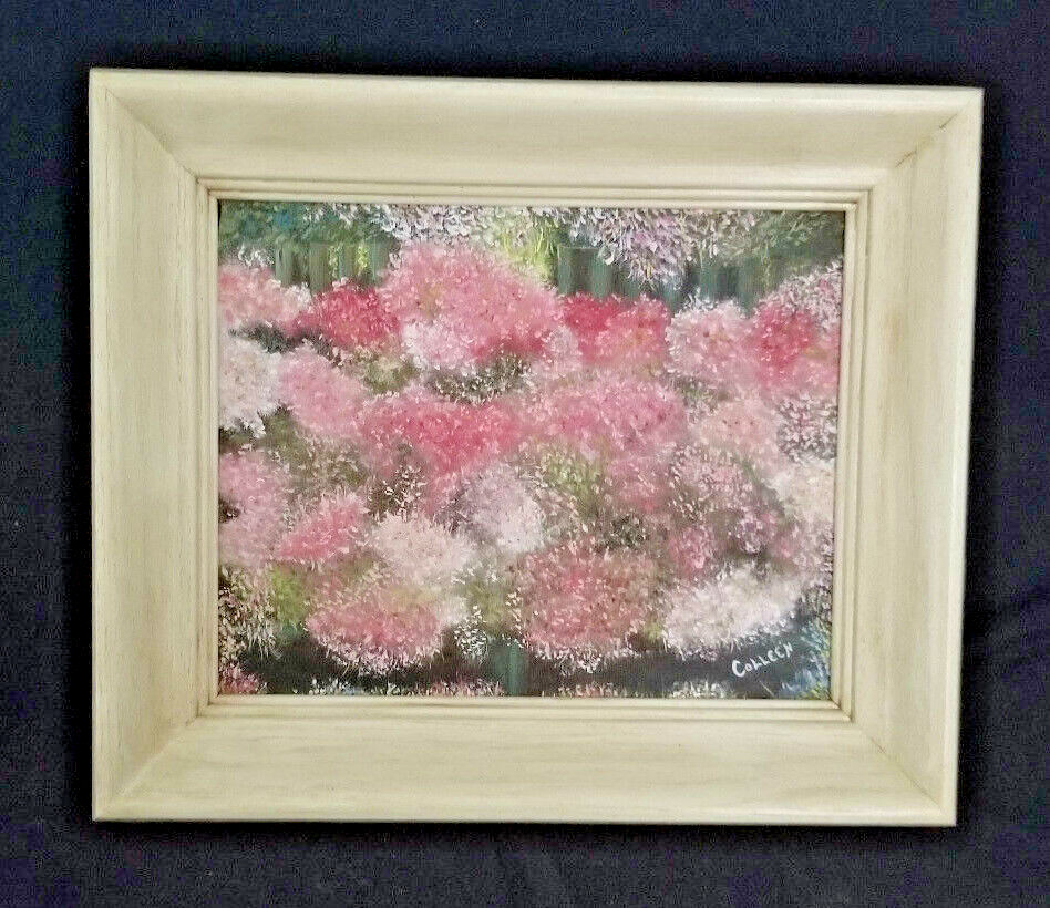 Framed Original Acrylic Painting on Canvas «Summer Bloom» Signed by Artist
