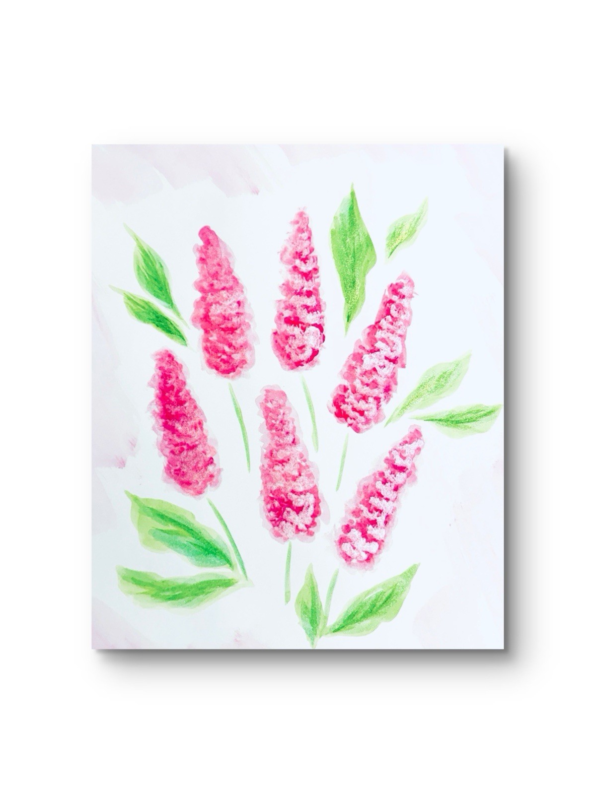 Original Painting 11×14 Floral Flowers Acrylic Art on Paper Signed Unique Decor