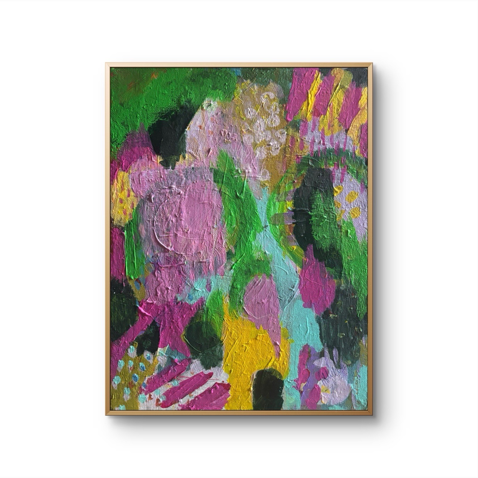 Debutant 11×14 ABSTRACT Flowers IMPRESSIONISM ORIGINAL Canvas