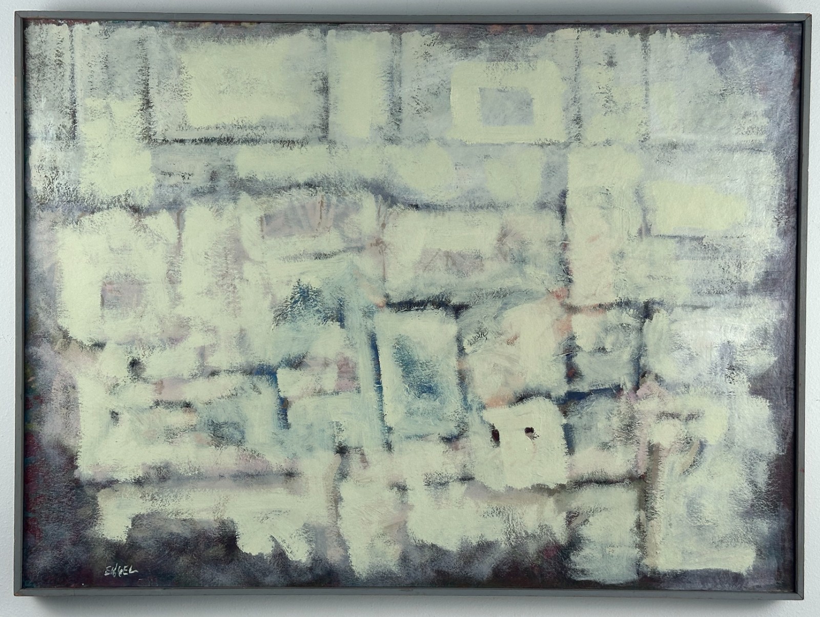Jules Engel ca. 1960 mid-century Abstract Expressionist Color Field oil painting