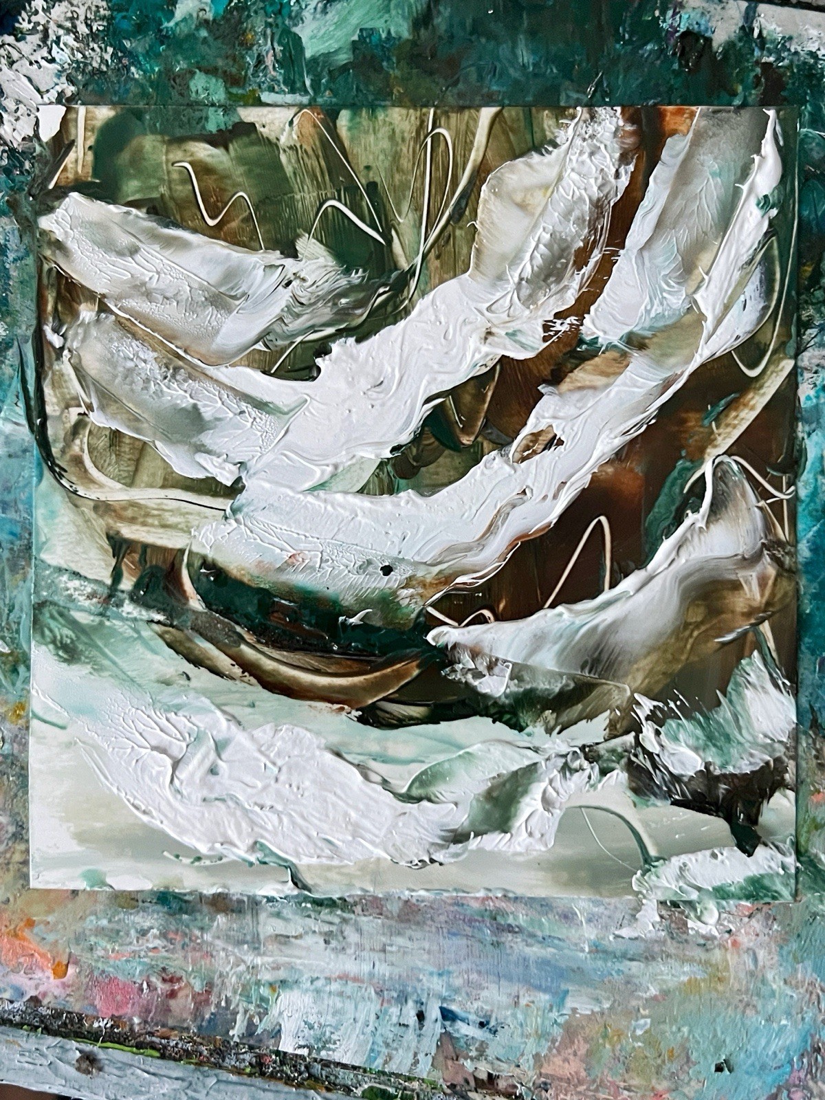 Big Sur Coastal Depth Seaweed Waves Earth Ocean Flow California Abstract Artwork