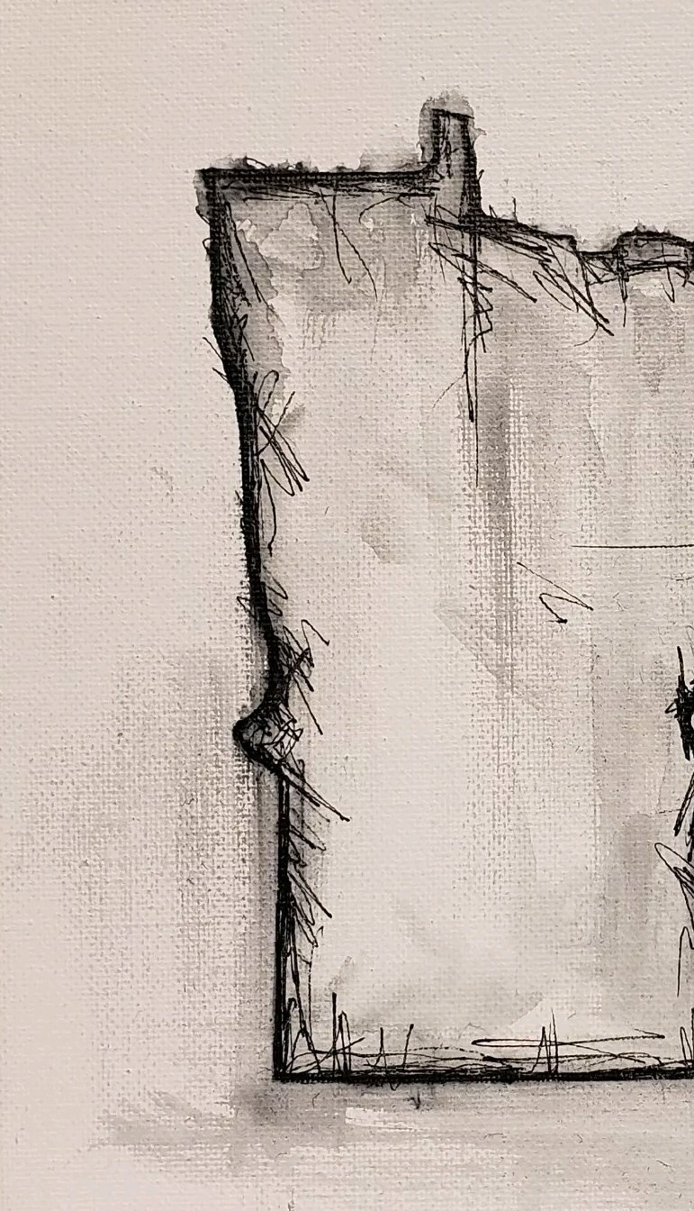 Original Abstract Modern Minimal Ink Painting By K.A.Davis » Minnesota «