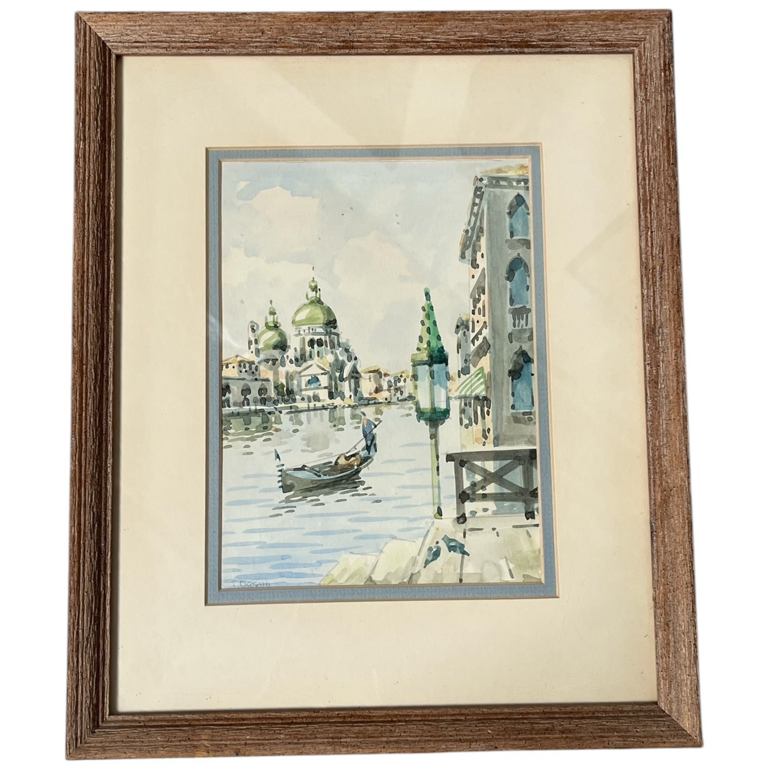 Venice Italy Canal Street Scene Signed Watercolor Painting T. Orisini 18 x 12″