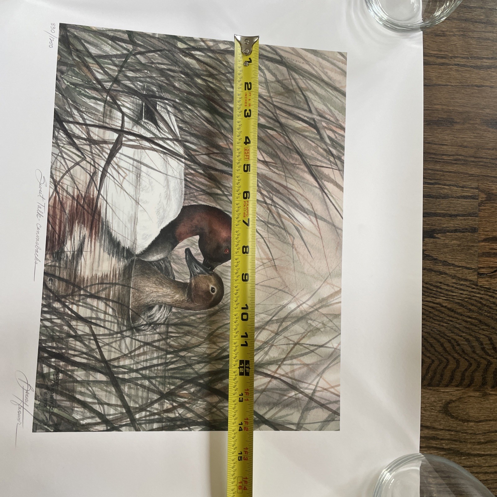 1992 Barry Honowitz Litho Art Painting Signed LImited Ed Canvasback Ducks 17×21