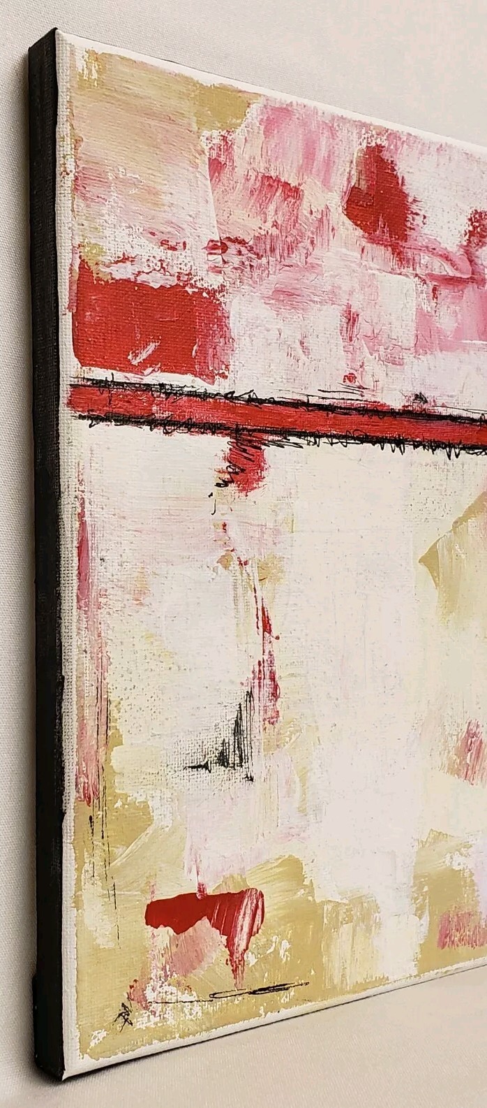 No.645 Original Abstract Modern Minimal Texture Painting By K.A.Davis