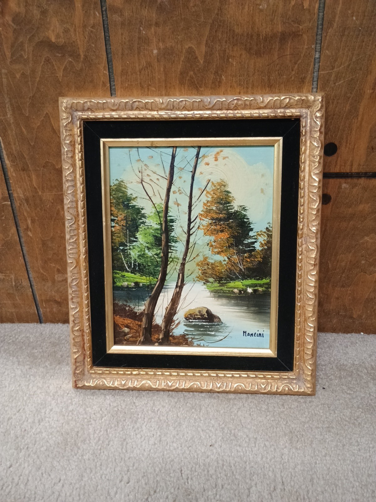 MANCINI FINE ORIGINAL OIL PAINTING Framed, Possibly Carlo. 13.5″ X 11.5″