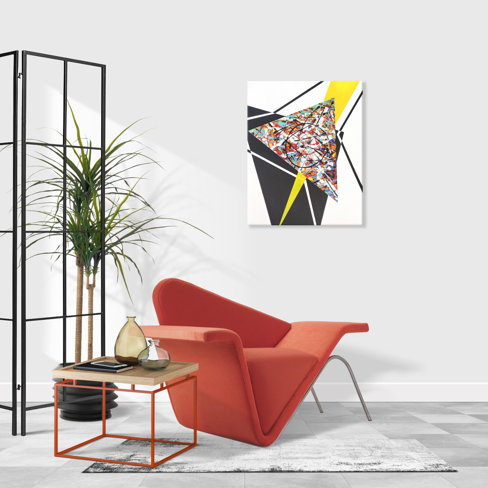 ABSTRAСT ART 16″ x 20″ CANVAS ORIGINAL HAND-PAINTED ARTWORK