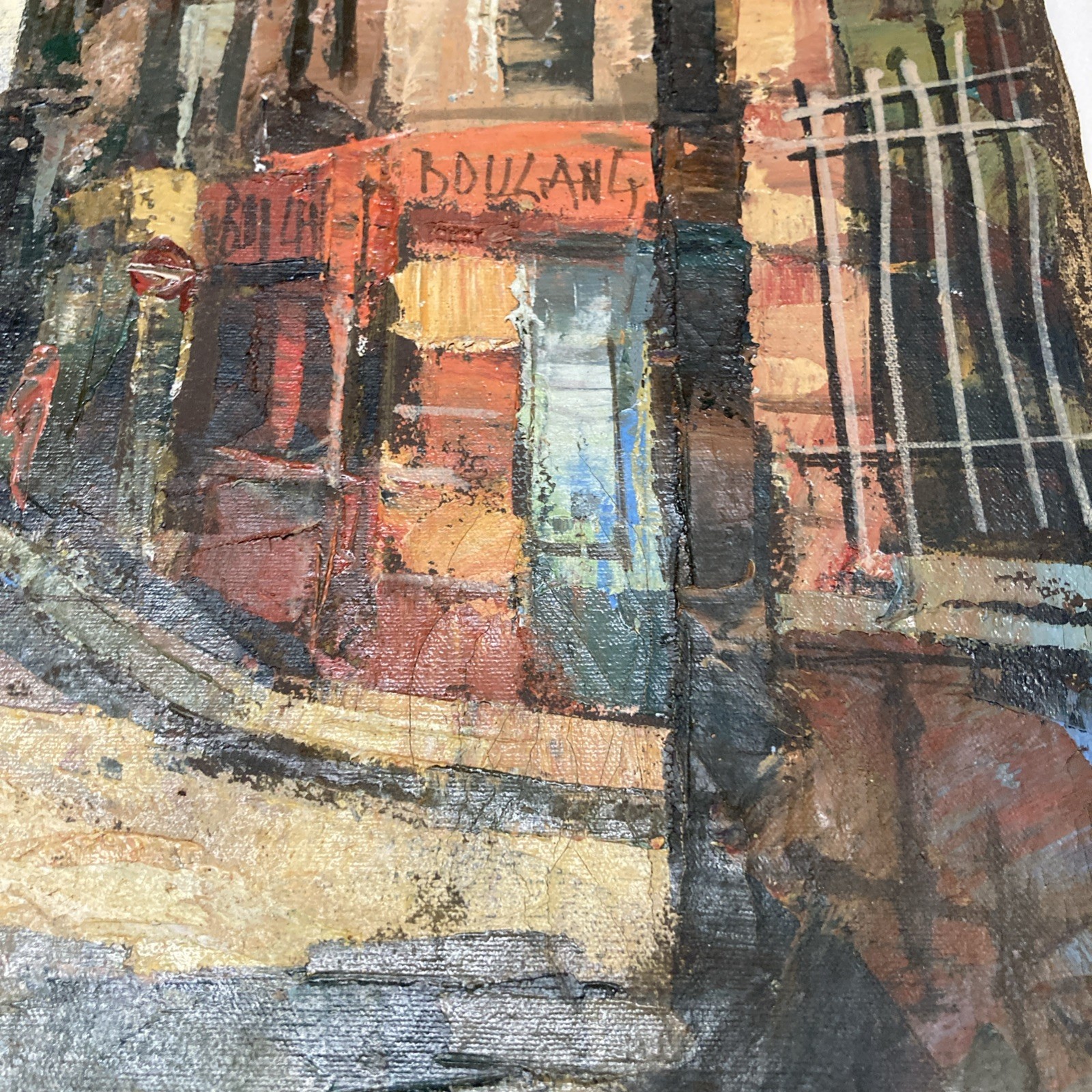 Kubur Spiro, “ Paris” . Vintage Stretched Original Oil Painting On canvas.