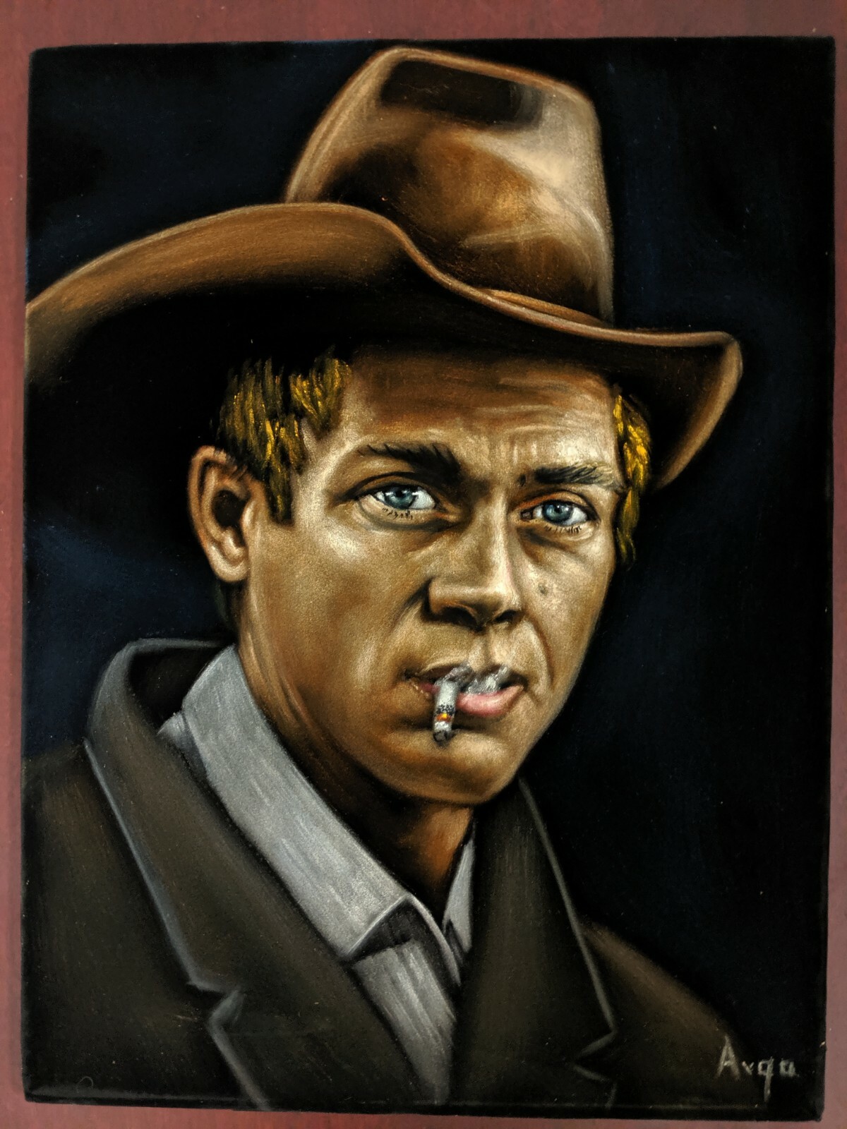 Steve McQueen Original Oil Painting by Argo