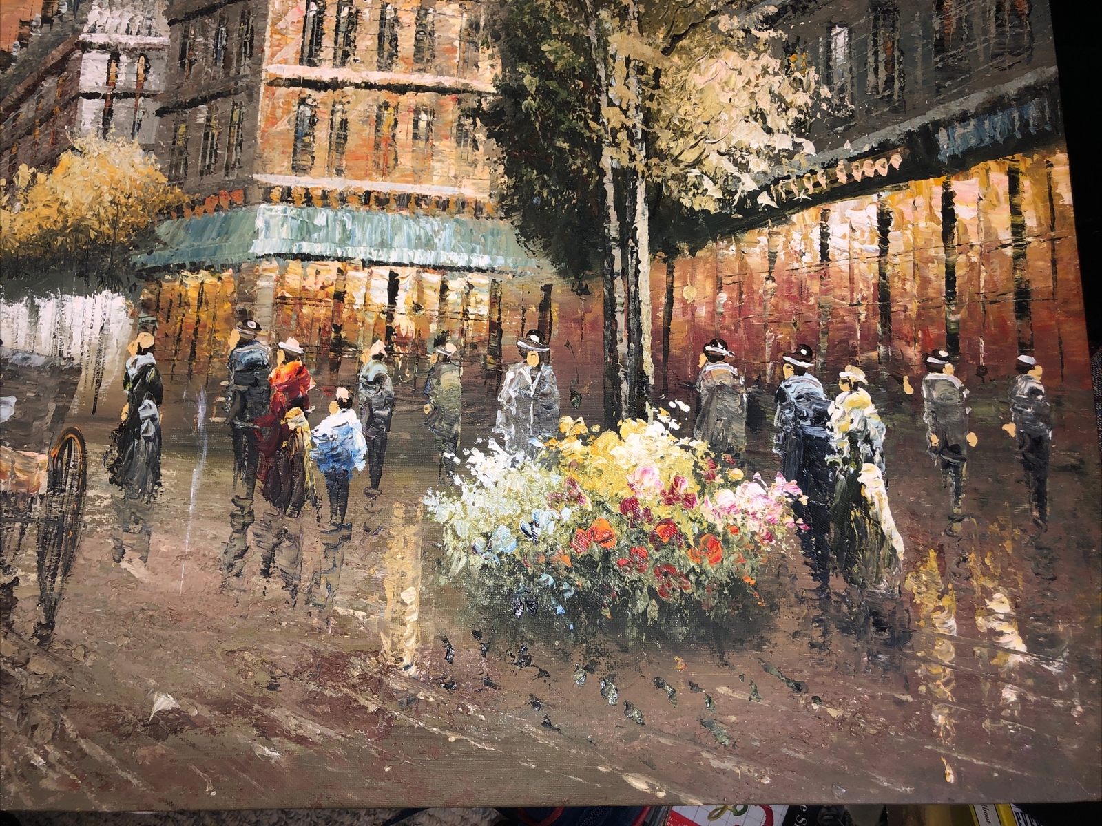 Paris Street Scene Oil Painting