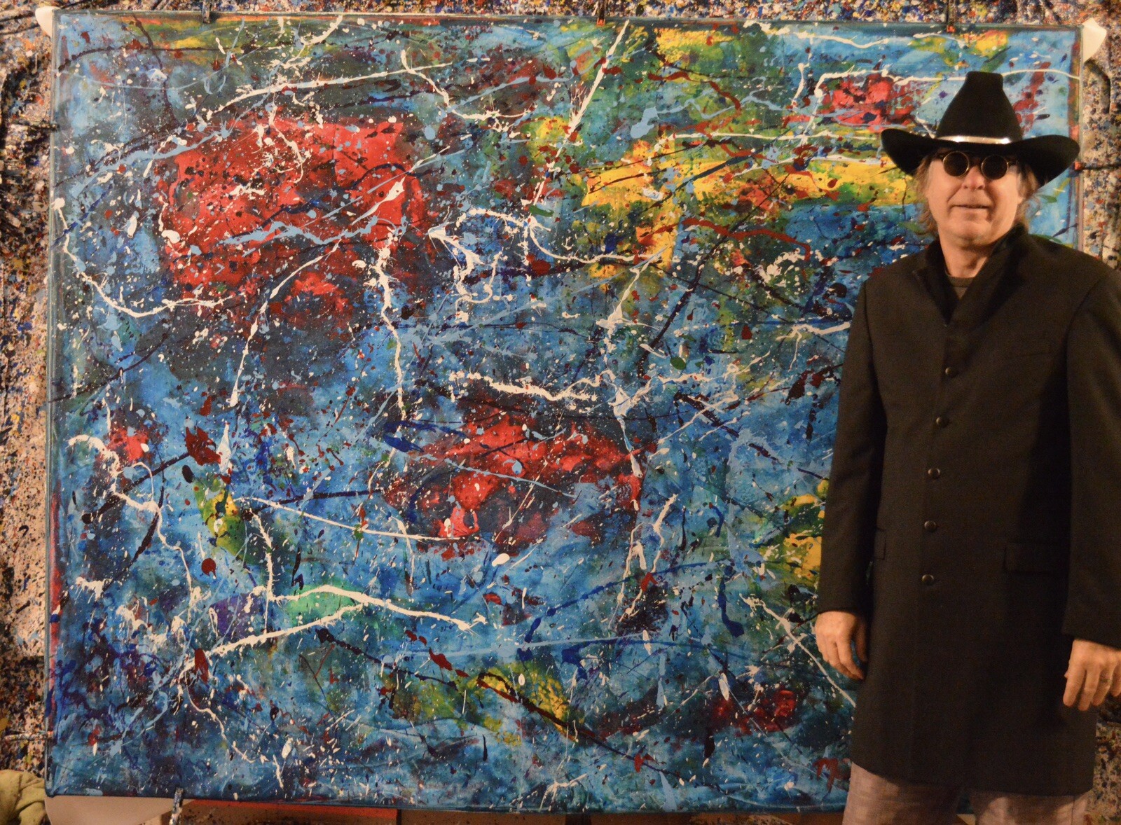 Pollock/Richter style￼ Professional Painting 81” X 62”(6ft 9in)Abstract Modern
