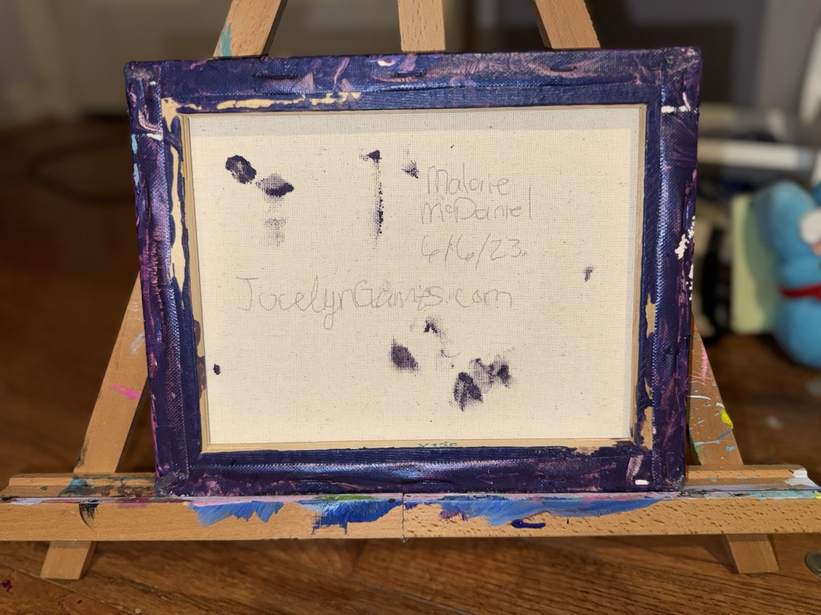 “Violet Vortex” Mesmerizing Cosmic Swirl Original Acrylic Pour Painting 2023