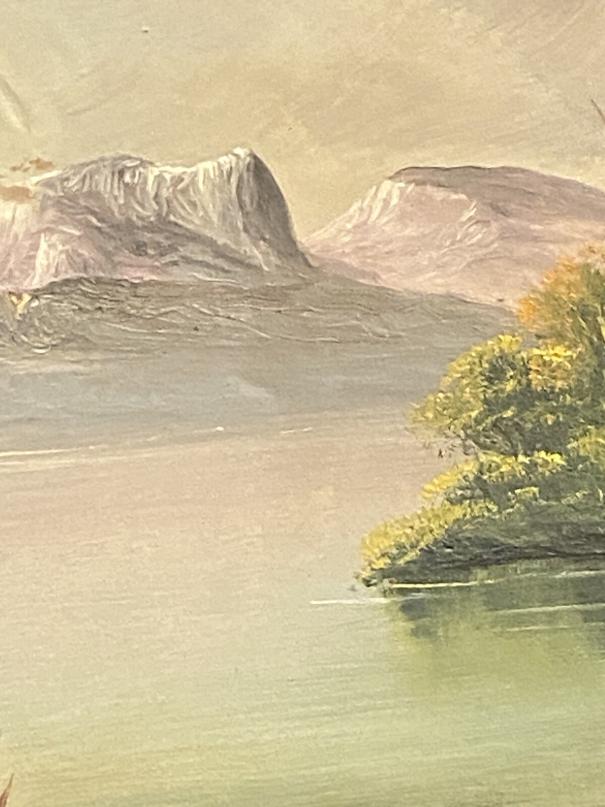 Antique California Painting Autumn Landscape Orange-wood 1938 Signed Percival