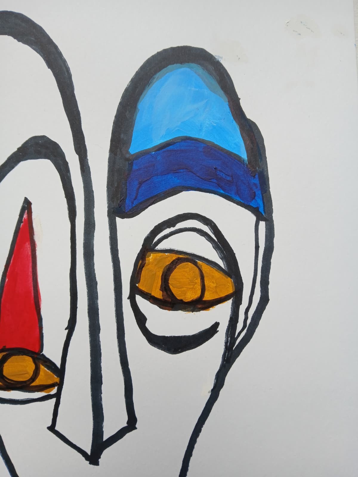 Abstract/ Expressionism 9 x 12″ V Face Handmade Signed Modern Art Painting