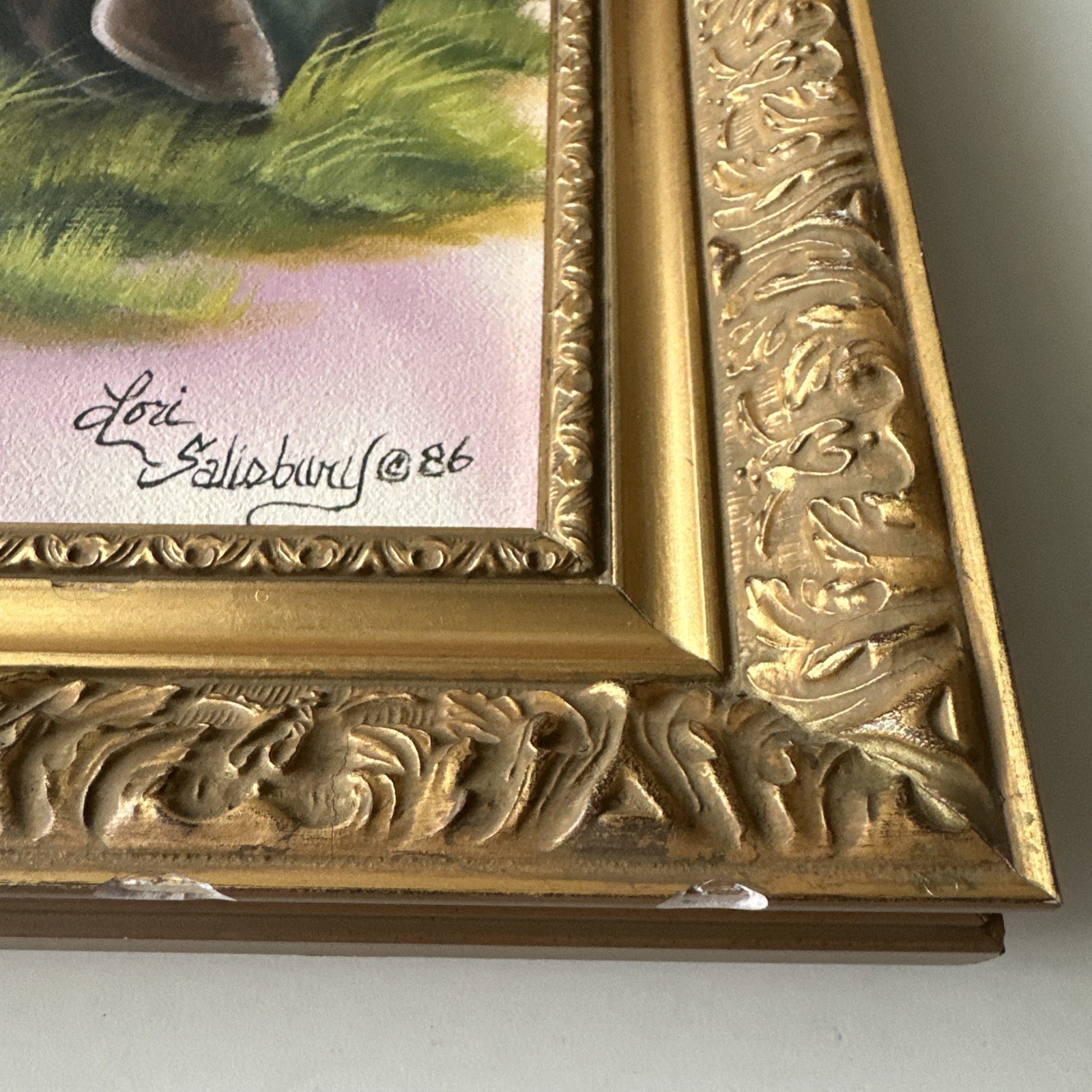 Original Lori Salisbury 1986 Painting Loo-rared Rabbit