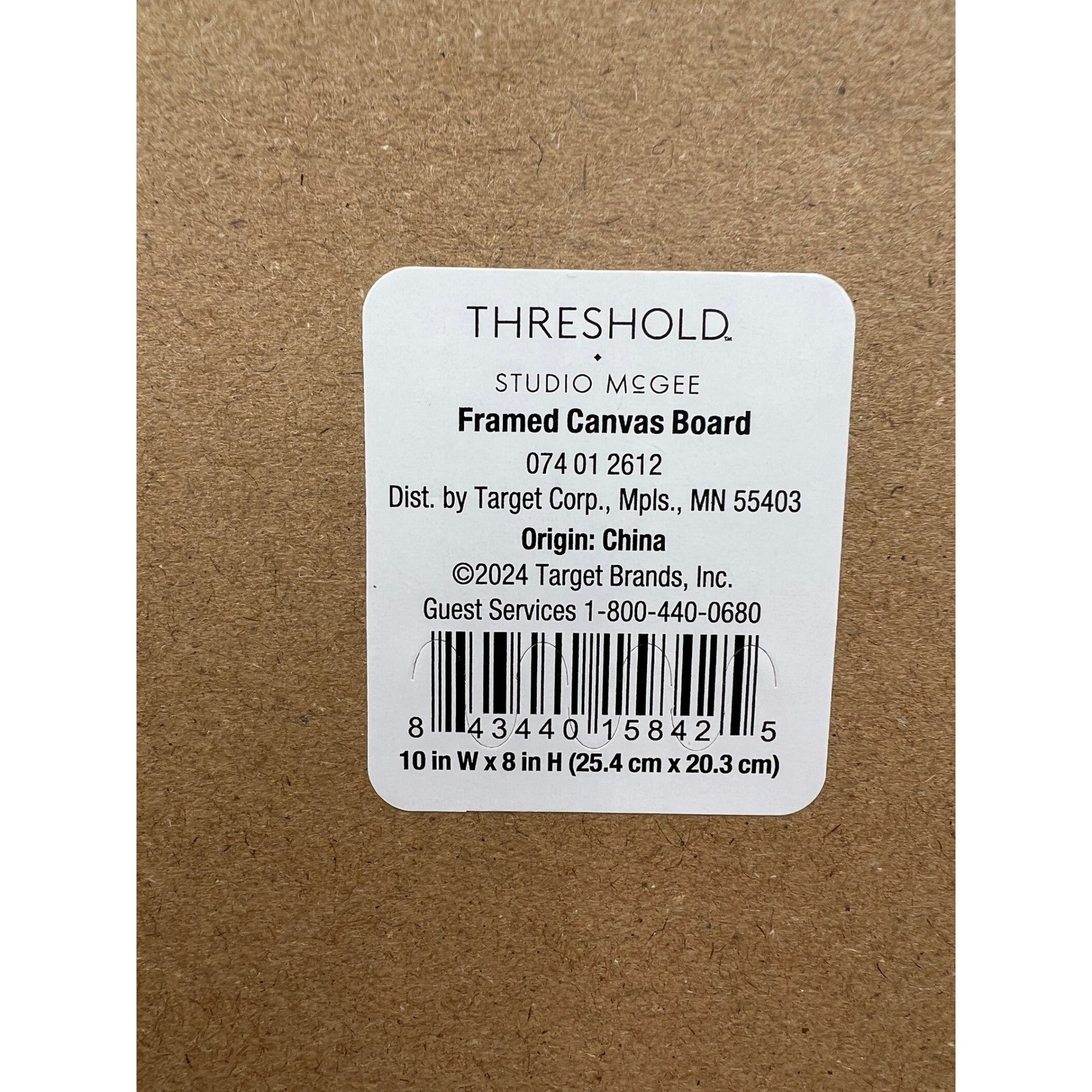Threshold Studio McGee Framed Canvas Board Swan Holiday Wreath Gold Frame 10×8