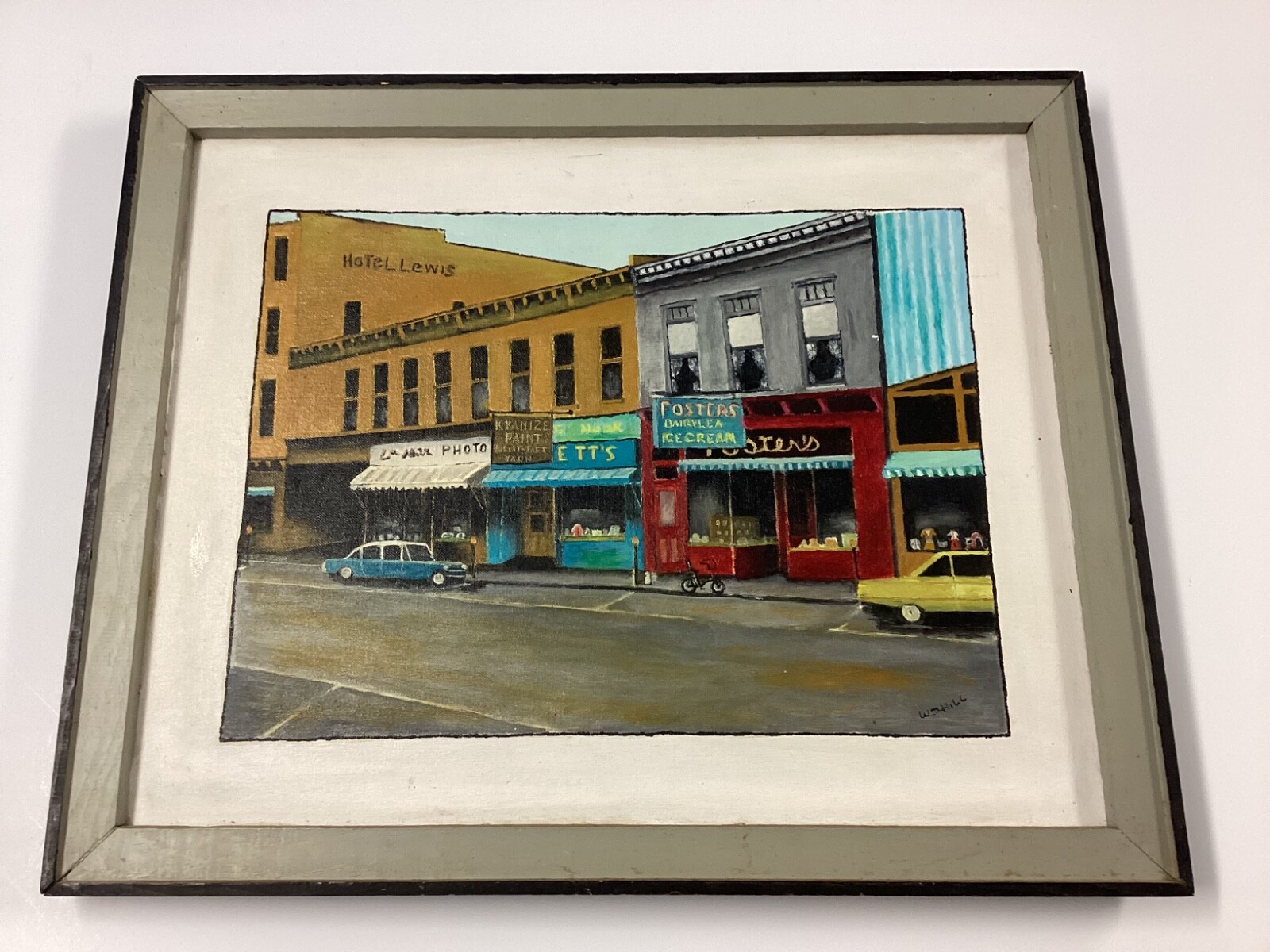 Cayuga St. Fulton, New York Oil/Canvas Board 1965 William Hill
