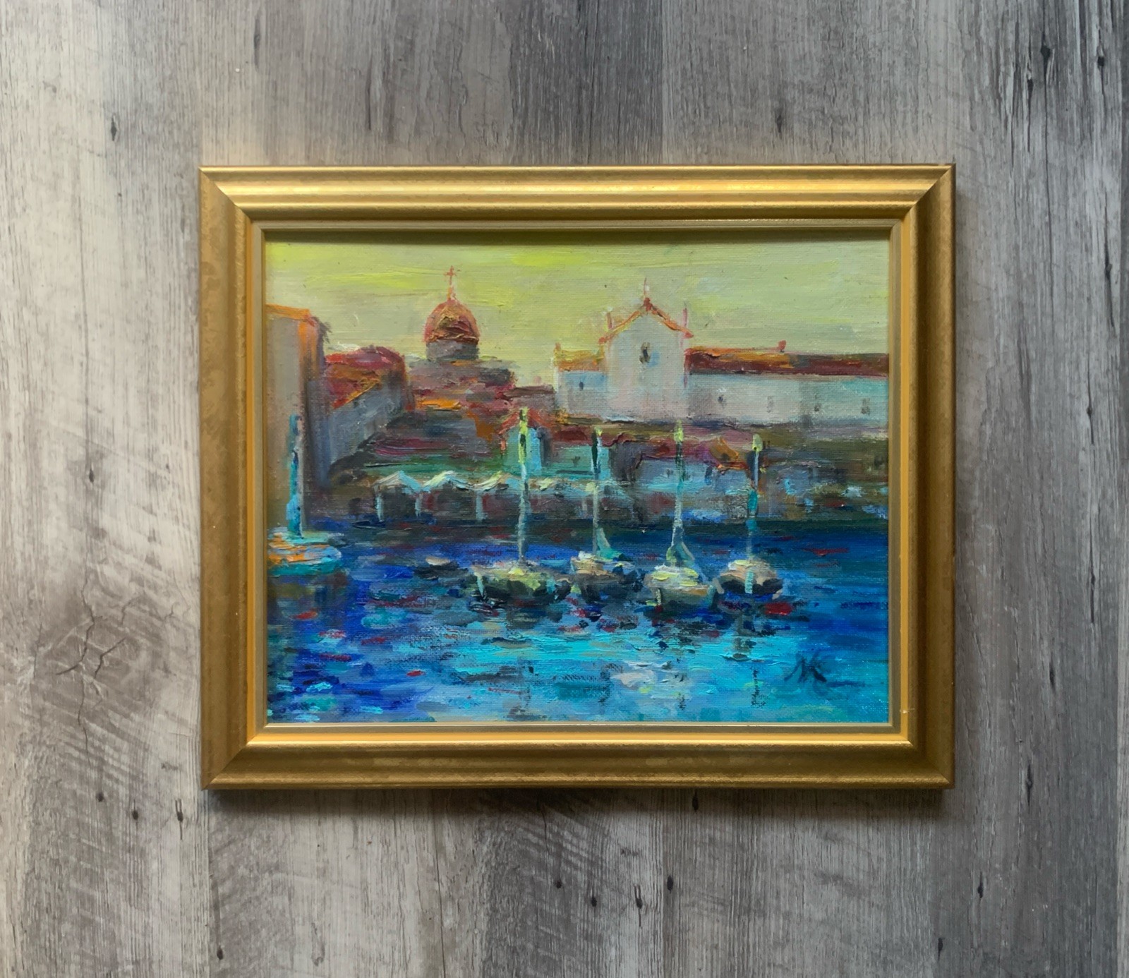 Original One of Kind Oil Painting “End Of The Day” Canvas 10”x8″ Framed