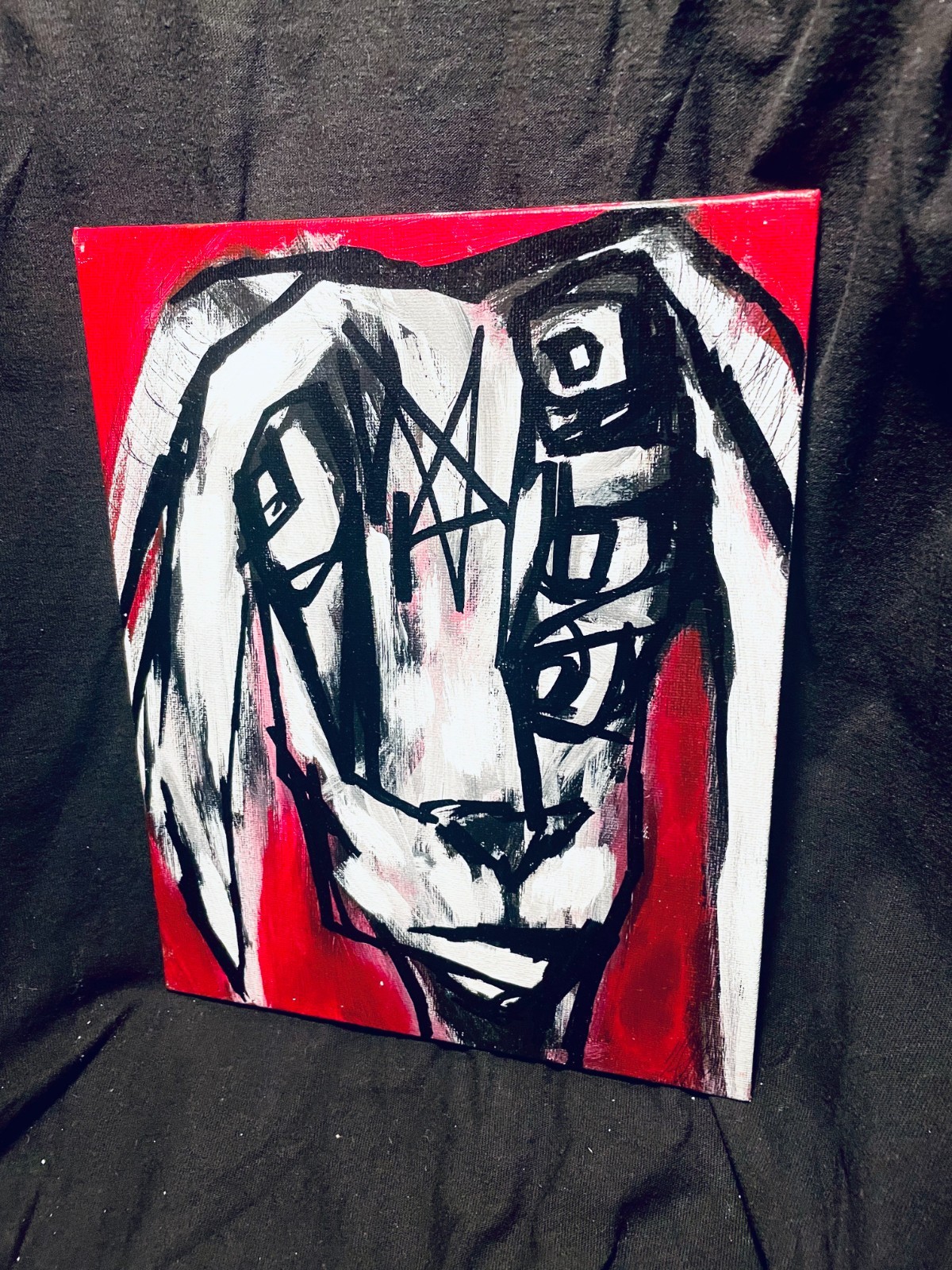 goat baphomet 666 satan 2018 ORIGINAL artwork painting by no no ahhh !